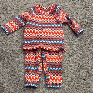 Patagonia Red and Blue Patterned Kids Pajama Set